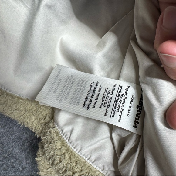 Patagonia Retro X Jacket Womens Medium Synchilla Deep Pile Sherpa Fleece Natural - Picture 7 of 10
